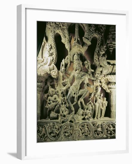 Lintel with Shiva Nataraja, Kakatiya Dynasty-null-Framed Giclee Print