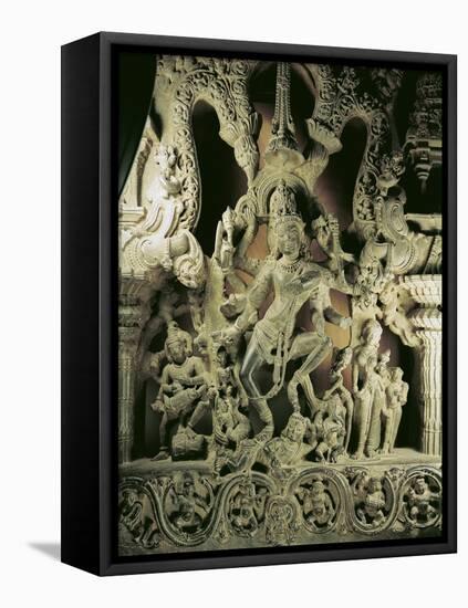 Lintel with Shiva Nataraja, Kakatiya Dynasty-null-Framed Premier Image Canvas