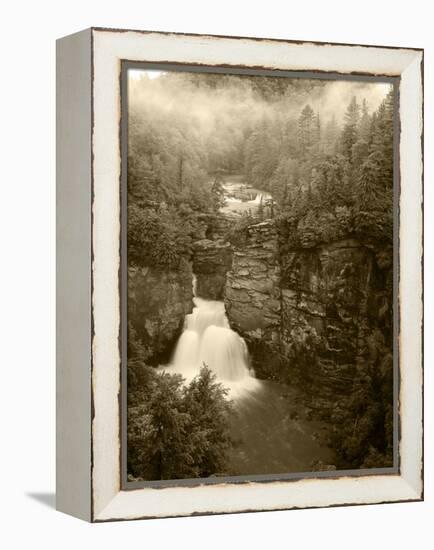 Linville Falls, Linville Gorge, Pisgah National Forest, North Carolina, USA-Adam Jones-Framed Premier Image Canvas