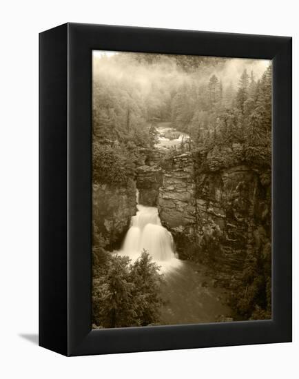 Linville Falls, Linville Gorge, Pisgah National Forest, North Carolina, USA-Adam Jones-Framed Premier Image Canvas