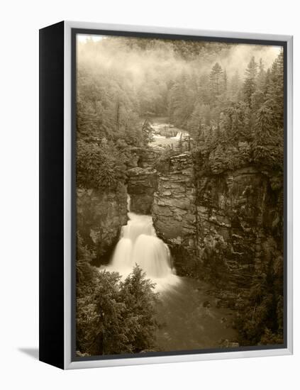 Linville Falls, Linville Gorge, Pisgah National Forest, North Carolina, USA-Adam Jones-Framed Premier Image Canvas