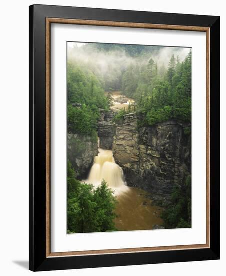 Linville Falls, Linville Gorge, Pisgah National Forest, North Carolina, USA-Adam Jones-Framed Photographic Print