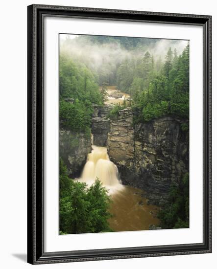 Linville Falls, Linville Gorge, Pisgah National Forest, North Carolina, USA-Adam Jones-Framed Photographic Print