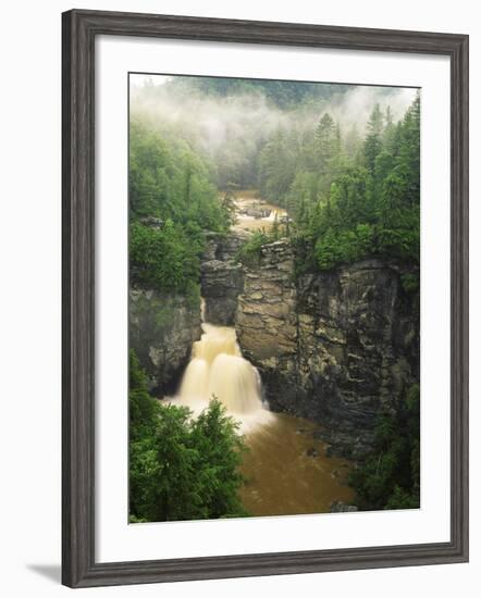 Linville Falls, Linville Gorge, Pisgah National Forest, North Carolina, USA-Adam Jones-Framed Photographic Print