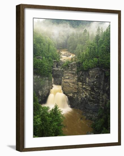 Linville Falls, Linville Gorge, Pisgah National Forest, North Carolina, USA-Adam Jones-Framed Photographic Print