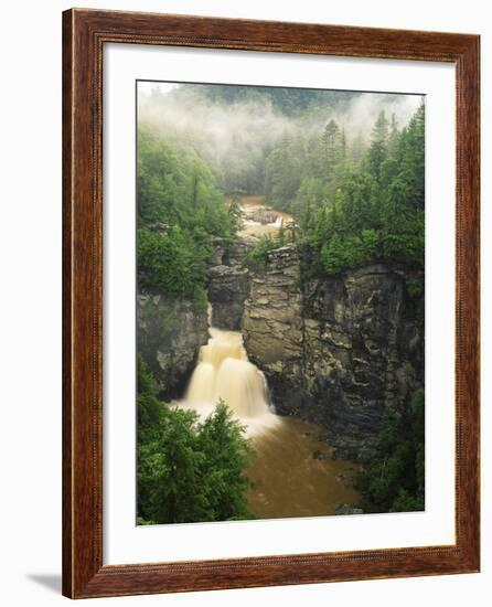 Linville Falls, Linville Gorge, Pisgah National Forest, North Carolina, USA-Adam Jones-Framed Photographic Print