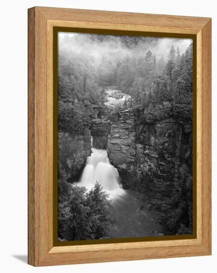 Linville Falls, Linville Gorge, Pisgah National Forest, North Carolina, USA-Adam Jones-Framed Premier Image Canvas