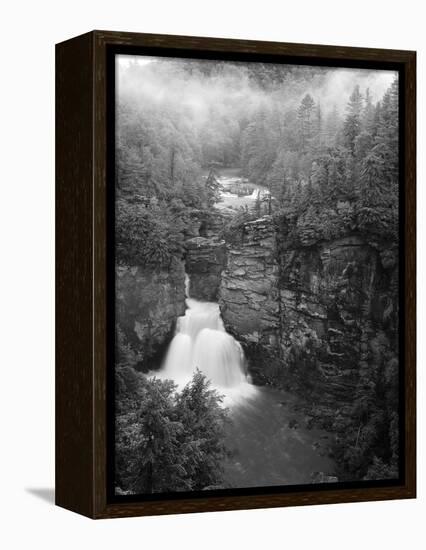 Linville Falls, Linville Gorge, Pisgah National Forest, North Carolina, USA-Adam Jones-Framed Premier Image Canvas