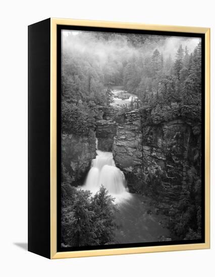Linville Falls, Linville Gorge, Pisgah National Forest, North Carolina, USA-Adam Jones-Framed Premier Image Canvas