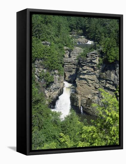 Linville Falls, Linville River Near the Blue Ridge Parkway, Appalachian Mountains, North Carolina-Robert Francis-Framed Premier Image Canvas