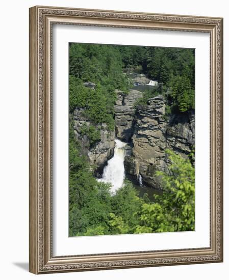 Linville Falls, Linville River Near the Blue Ridge Parkway, Appalachian Mountains, North Carolina-Robert Francis-Framed Photographic Print