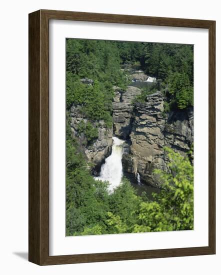 Linville Falls, Linville River Near the Blue Ridge Parkway, Appalachian Mountains, North Carolina-Robert Francis-Framed Photographic Print