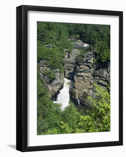 Linville Falls, Linville River Near the Blue Ridge Parkway, Appalachian Mountains, North Carolina-Robert Francis-Framed Photographic Print