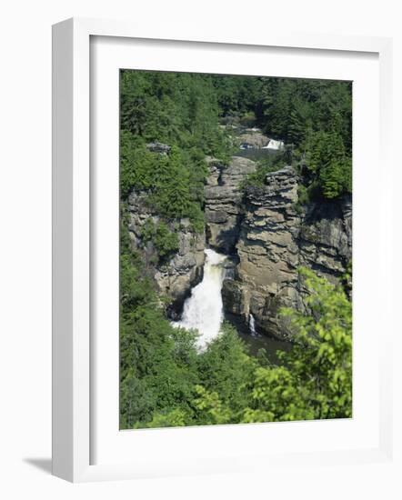 Linville Falls, Linville River Near the Blue Ridge Parkway, Appalachian Mountains, North Carolina-Robert Francis-Framed Photographic Print