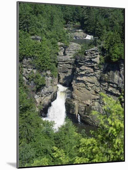 Linville Falls, Linville River Near the Blue Ridge Parkway, Appalachian Mountains, North Carolina-Robert Francis-Mounted Photographic Print
