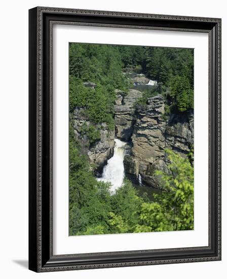 Linville Falls, Linville River Near the Blue Ridge Parkway, Appalachian Mountains, North Carolina-Robert Francis-Framed Photographic Print