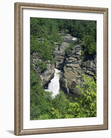 Linville Falls, Linville River Near the Blue Ridge Parkway, Appalachian Mountains, North Carolina-Robert Francis-Framed Photographic Print