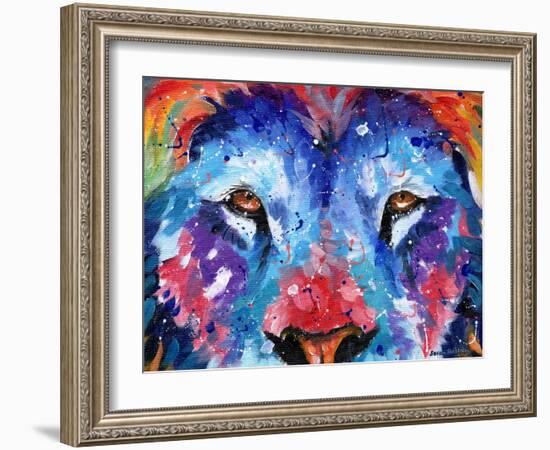 Lion Abstract-Sarah Stribbling-Framed Art Print