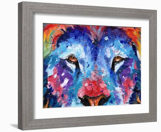 Lion Abstract-Sarah Stribbling-Framed Art Print