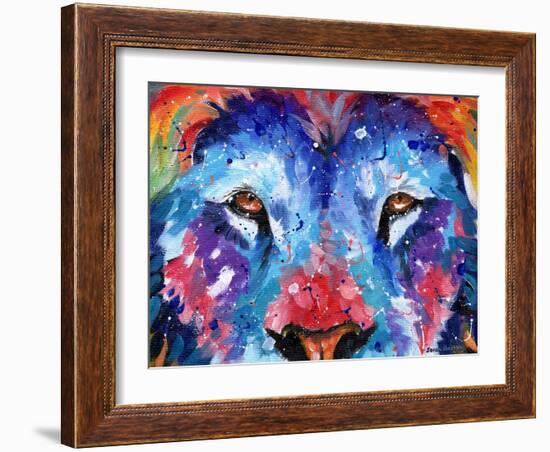 Lion Abstract-Sarah Stribbling-Framed Art Print