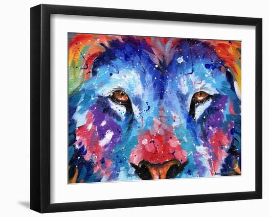 Lion Abstract-Sarah Stribbling-Framed Art Print