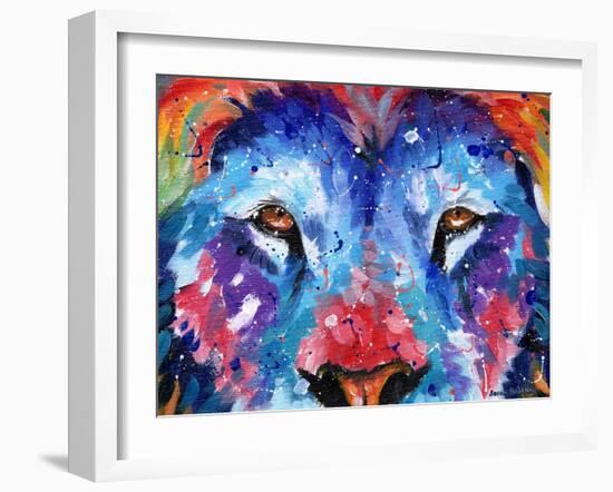 Lion Abstract-Sarah Stribbling-Framed Art Print