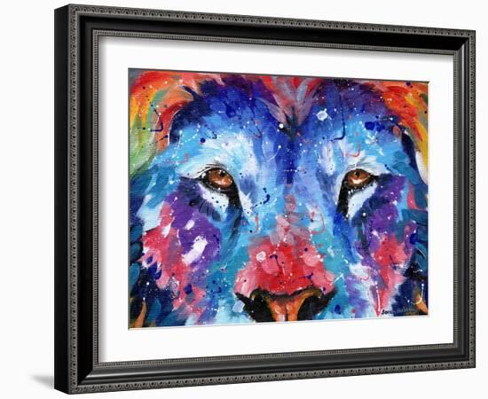 Lion Abstract-Sarah Stribbling-Framed Art Print