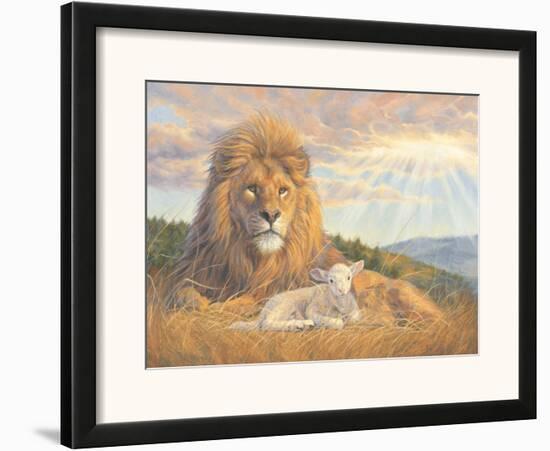 Lion and Lamb-Lucie Bilodeau-Framed Art Print