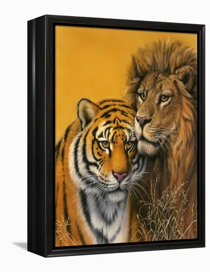 Lion and Tiger-Harro Maass-Framed Premier Image Canvas