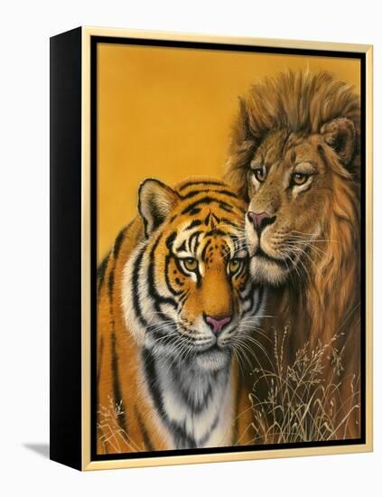 Lion and Tiger-Harro Maass-Framed Premier Image Canvas