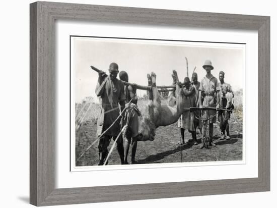 Lion at Bahr El Ghazal, Am Dafok, 1925-Georges-Marie Haardt-Framed Giclee Print