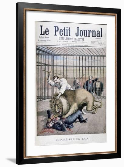 Lion Attack, 1895-Henri Meyer-Framed Giclee Print