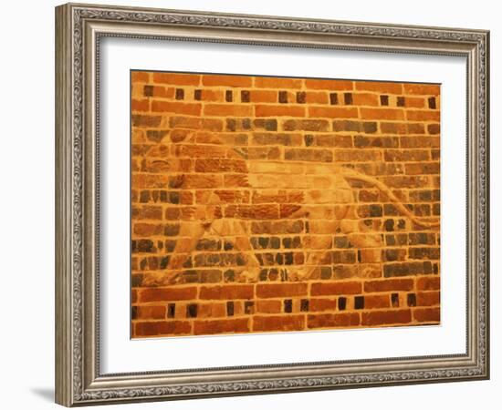 Lion, Babylon, Iraq, Middle East-Nico Tondini-Framed Photographic Print