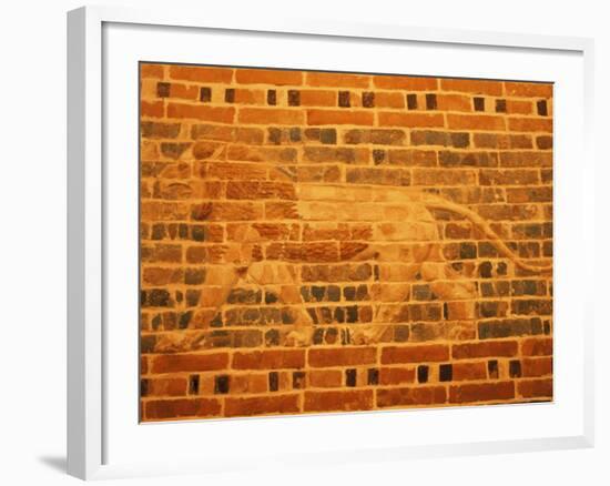 Lion, Babylon, Iraq, Middle East-Nico Tondini-Framed Photographic Print