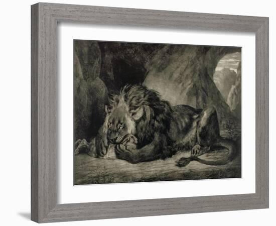 Lion de l'Atlas-Eugene Delacroix-Framed Giclee Print