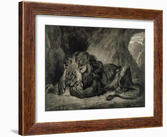 Lion de l'Atlas-Eugene Delacroix-Framed Giclee Print