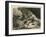 Lion Devouring a Horse, 1844 (Litho on Chine Collé on Paper)-Ferdinand Victor Eugene Delacroix-Framed Giclee Print