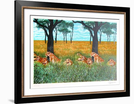 Lion Diptych-Fran Bull-Framed Limited Edition