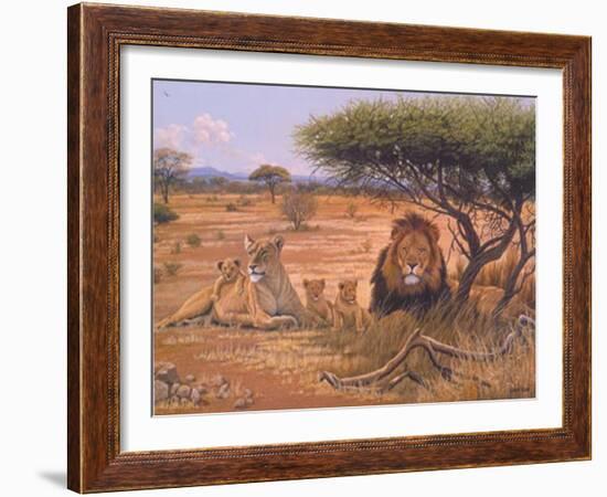 Lion Familly-Clive Kay-Framed Art Print