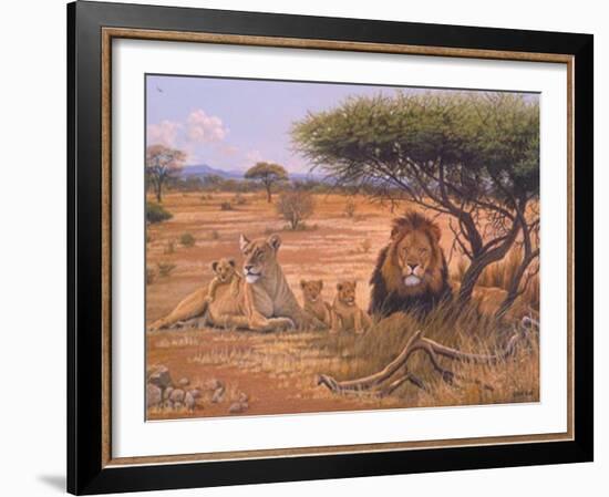 Lion Familly-Clive Kay-Framed Art Print