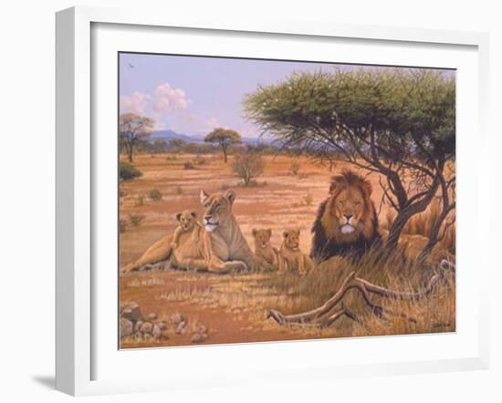 Lion Familly-Clive Kay-Framed Art Print