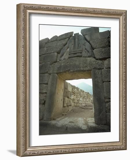 Lion Gate, Mycenae, Unesco World Heritage Site, Greece, Europe-Christina Gascoigne-Framed Photographic Print
