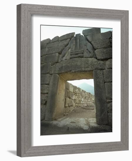 Lion Gate, Mycenae, Unesco World Heritage Site, Greece, Europe-Christina Gascoigne-Framed Photographic Print