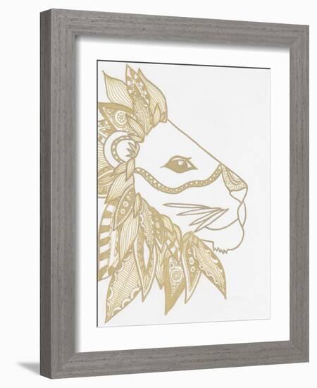 Lion Gold-Pam Varacek-Framed Art Print
