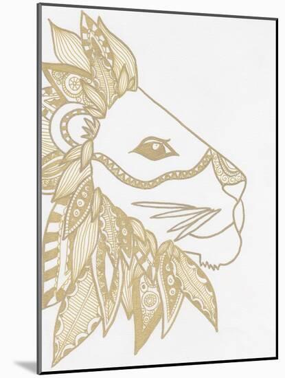 Lion Gold-Pam Varacek-Mounted Art Print