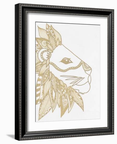 Lion Gold-Pam Varacek-Framed Art Print