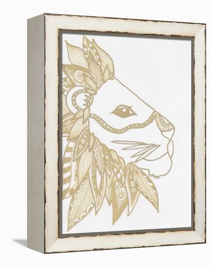 Lion Gold-Pam Varacek-Framed Stretched Canvas