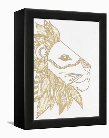 Lion Gold-Pam Varacek-Framed Stretched Canvas