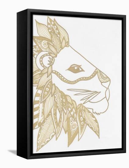 Lion Gold-Pam Varacek-Framed Stretched Canvas
