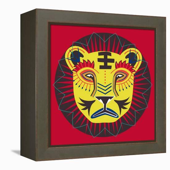 Lion Grove-null-Framed Premier Image Canvas